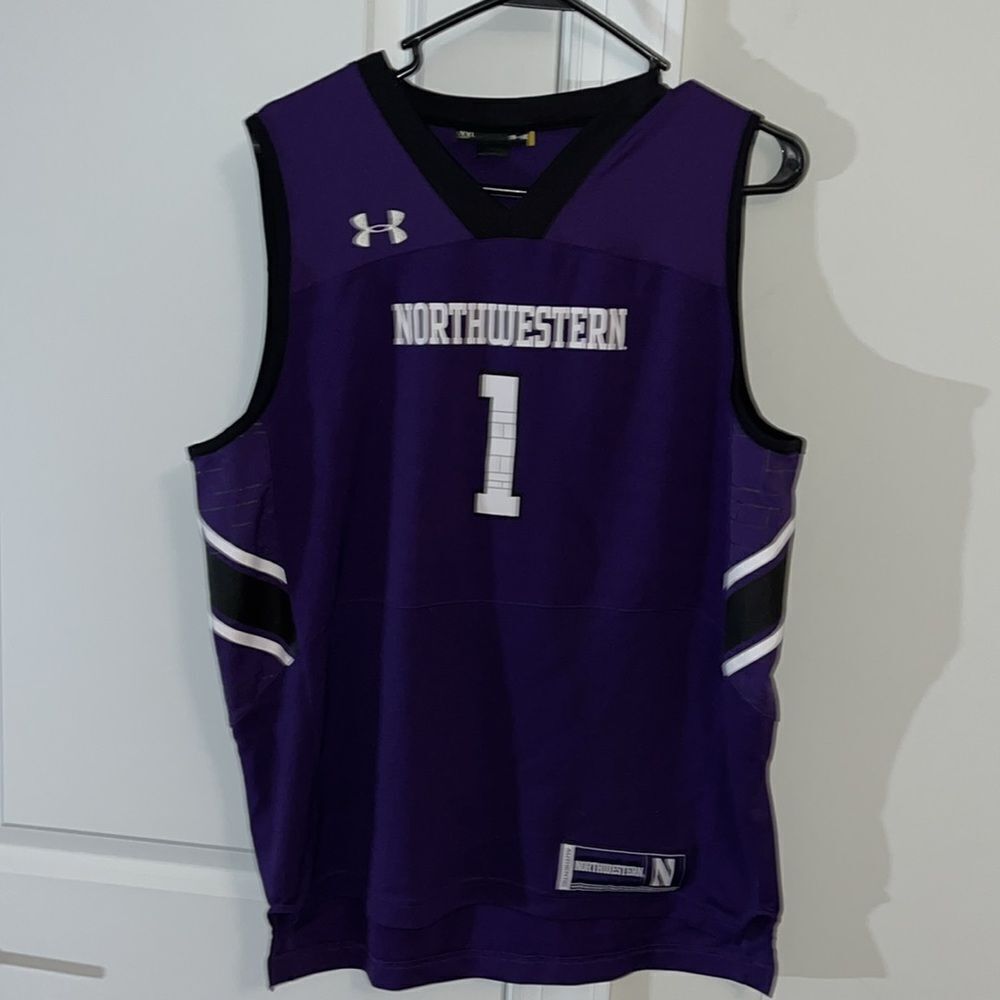 Kids Purple #1 Northwestern Wildcatsโunder Armour Tank Basketball Jersey Youth